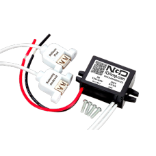 DC/DC Power Converter 12-24V DC Input to 5V DC Output at 5 Amps Wire to Dual USB